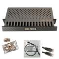 Electriduct Neat Patch MINI Cable Management Kit w/ 24 1ft CAT6 Cables - Black NP1-1PK-24CAT6-1FT-BK